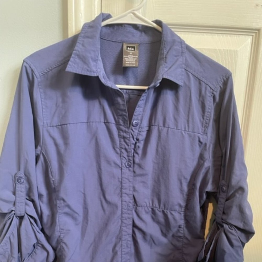 REI Sahara Shirt - Women's Size M Moisture Wicking Long Sleeve